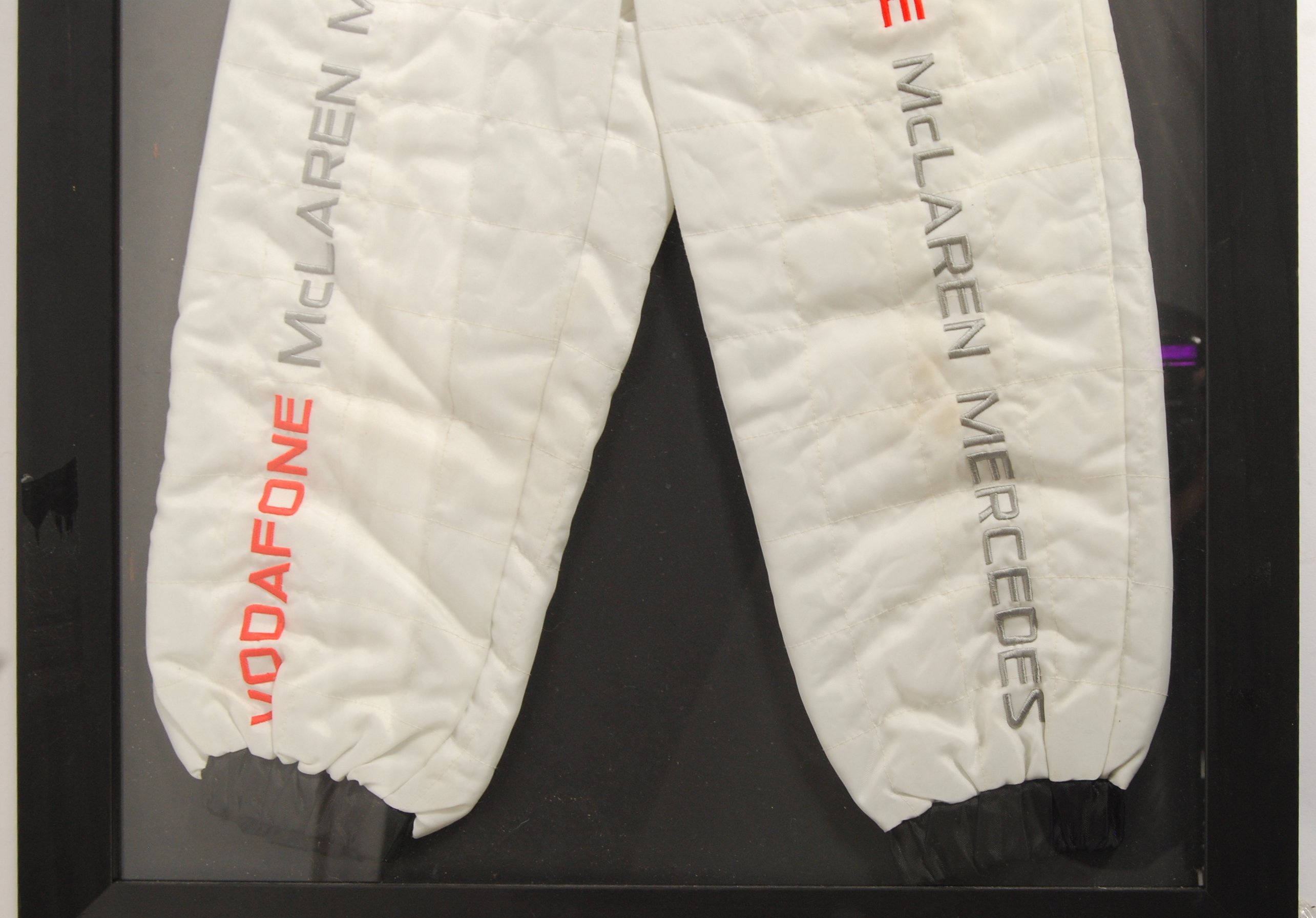 LEWIS HAMILTON & JENSEN BUTTON AUTOGRAPHED MCLAREN RACE SUIT - Image 3 of 6