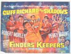 ORIGINAL 1960'S BRITISH FILM POSTER FINDERS KEEPERS CLIF RICHARD