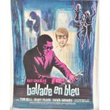 1960'S RAY CHARLES MUSICAL POSTER BALLAD IN BLUE