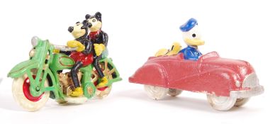NOVELTY MICKEY MOUSE AND DONALD DUCK CAST METAL MODELS