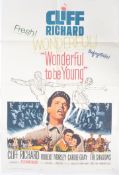 ORIGINAL 1960'S WONDERFUL TO BE YOUNG CLIFF RICHARDS POSTER