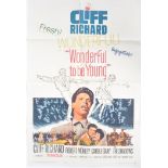 ORIGINAL 1960'S WONDERFUL TO BE YOUNG CLIFF RICHARDS POSTER