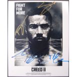ROCKY - CREED II - CAST SIGNED 14X11" PHOTOGRAPH