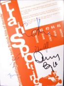 TRAINSPOTTING - RARE CAST MULTI-SIGNED CAST POSTER