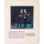 THE BEATLES AUTOGRAPHS - GEORGE HARRISON & JOHN LENNON