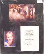 HARRY POTTER - JK ROWLING - FANTASTIC BEASTS AUTOGRAPHED PAGE