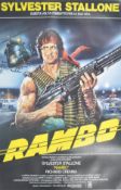 ORIGINAL 1980'S RAMBO FIRST BLOOD ITALIAN MOVIE POSTER