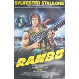 ORIGINAL 1980'S RAMBO FIRST BLOOD ITALIAN MOVIE POSTER