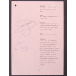 ONLY FOOLS & HORSES - DUAL AUTOGRAPHED SCRIPT PAGE