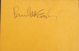 THE BEATLES - PAUL MCCARTNEY - AUTOGRAPHED CARD