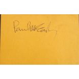 THE BEATLES - PAUL MCCARTNEY - AUTOGRAPHED CARD