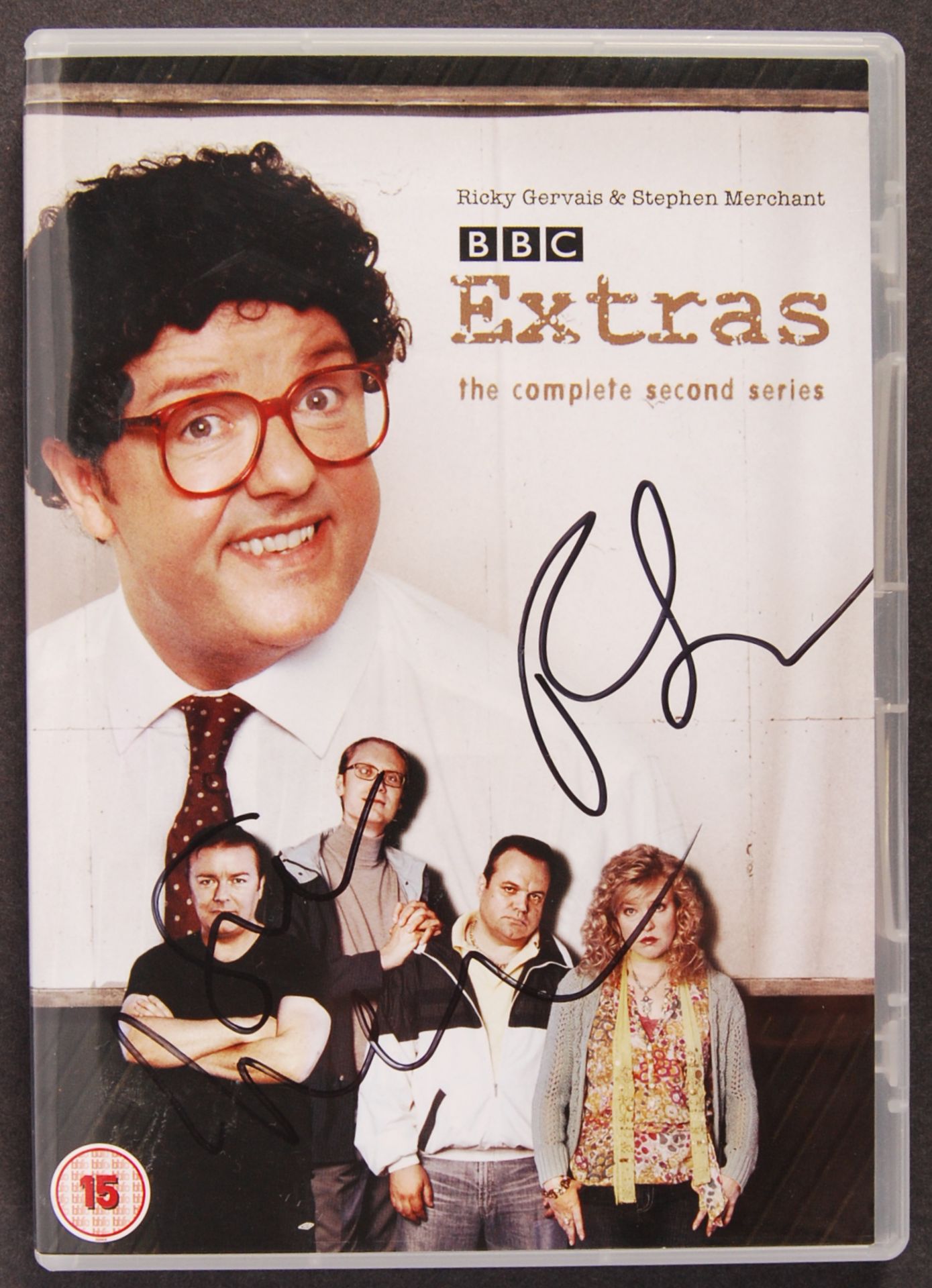 RICKY GERVAIS & STEPHEN MERCHANT - EXTRAS SIGNED D