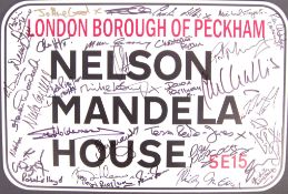 ONLY FOOLS & HORSES - AUTOGRAPHED NELSON MANDELA HOUSE SIGN