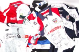 RUGBY / FOOTBALL - COLLECTION OF AUTOGRAPHED SHIRTS