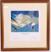 SIR EDMUND HILLARY - CONQUEST OF EVEREST - AUTOGRAPHED PRINT