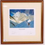 SIR EDMUND HILLARY - CONQUEST OF EVEREST - AUTOGRAPHED PRINT