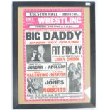 RARE VINTAGE LOCAL INTEREST COLSTON HALL WRESTLING POSTER