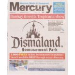 MERCURY NEWSPAPER HEADLINING ' BANKSY UNVEILS TROPICANA SHOW '