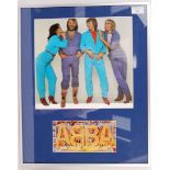 RARE ABBA PROMOTIONAL POSTCARD FULLY SIGNED BY BAND