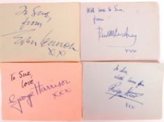 THE BEATLES - FAN CLUB AUTOGRAPHS ON ALBUM PAGES