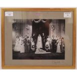 RARE QUEEN ELIZABETH QUEEN MOTHER OFFICIAL SIGNED WEDDING PHOTOGRAPH