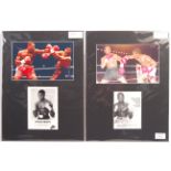 BOXING - FRANK BRUNO & NIGEL BENN AUTOGRAPHS - MOUNTED