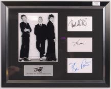 THE JAM - RARE FULL BAND SIGNED AUTOGRAPH DISPLAY