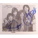 RARE ' THE WHO ' VINTAGE SIGNED 8X10" PROMOTIONAL PHOTOGRAPH