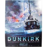 DUNKIRK - RARE CAST MULTI-SIGNED MOVIE POSTER