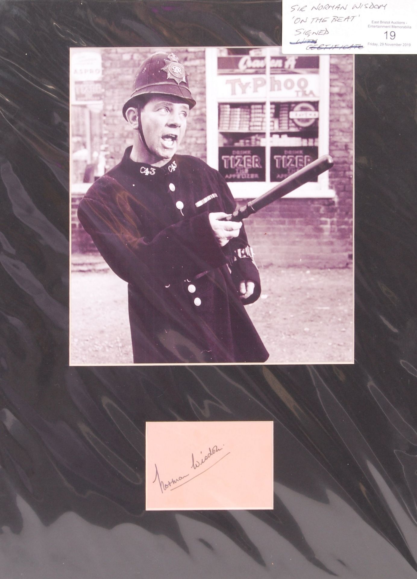 NORMAN WISDOM - ON THE BEAT - AUTOGRAPH DISPLAY