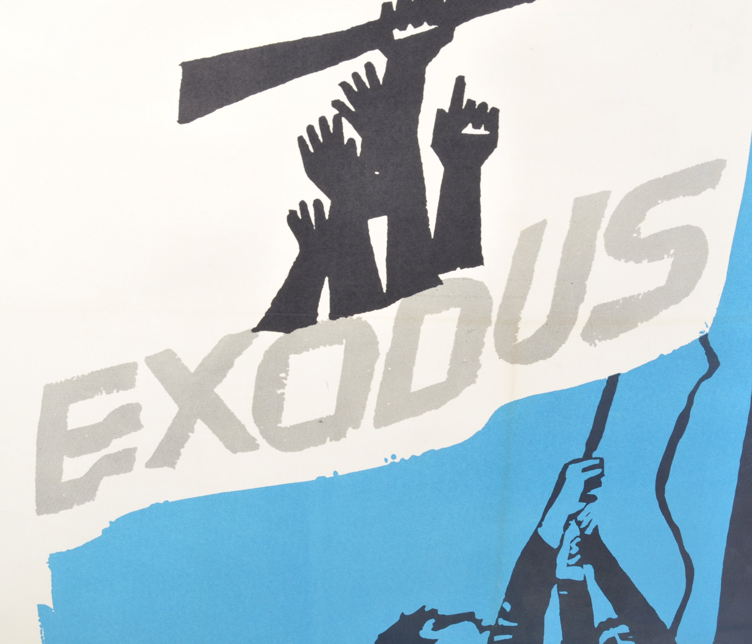 LARGE SIZED FILM POSTER FOR EXODUS 1960'S FILM - Image 3 of 6