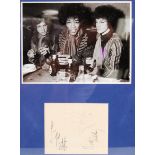 RARE THE JIMI HENDRIX EXPERIENCE AUTOGRAPHED ALBUM PAGE