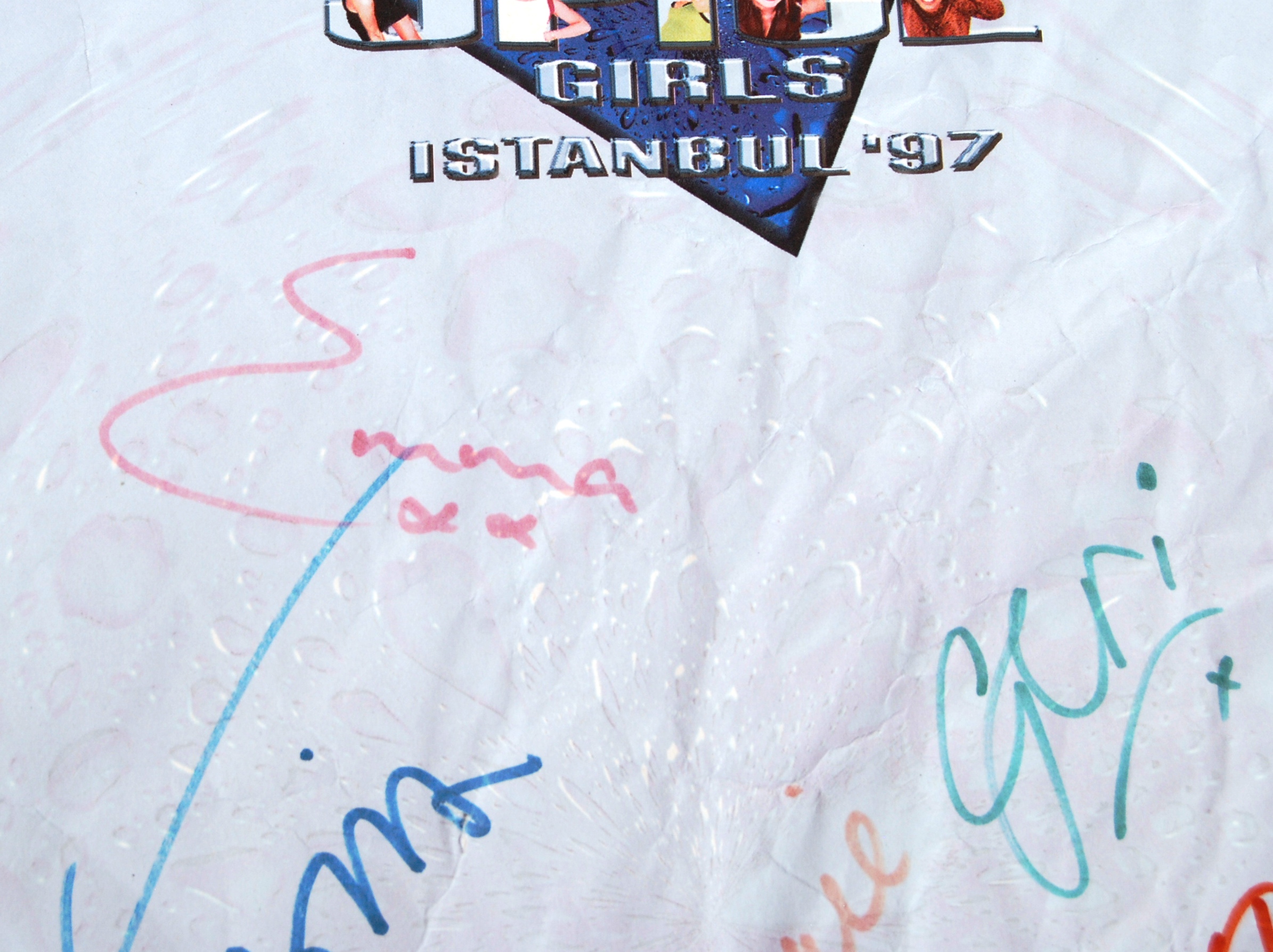 RARE THE SPICE GIRLS 1997 FULLY SIGNED PROMOTIONAL PAPER - Image 2 of 4