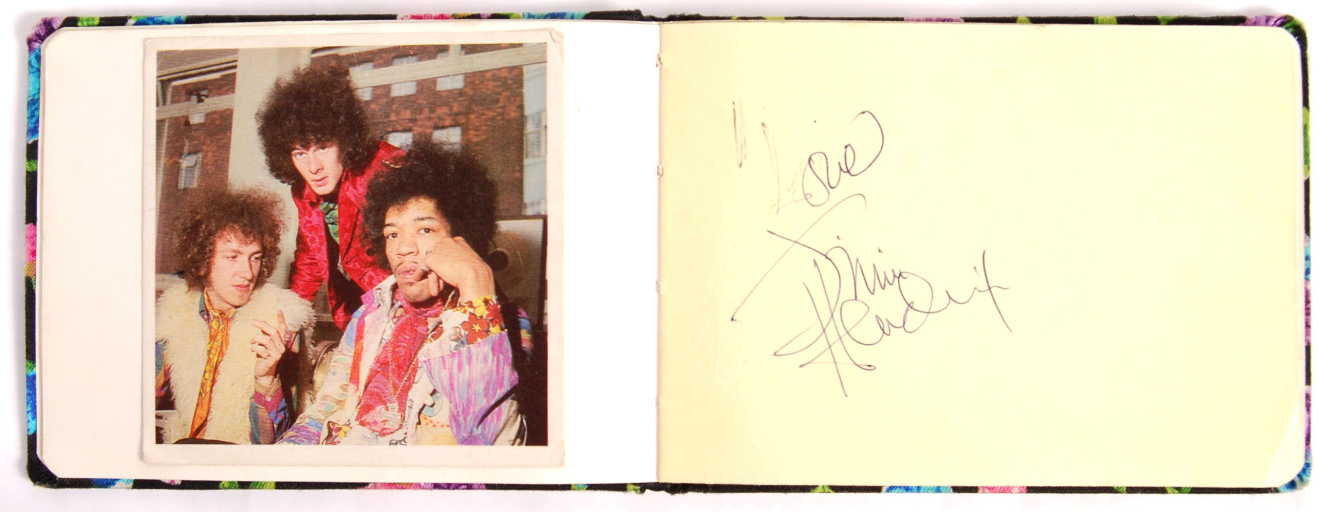 INCREDIBLE JIMI HENDRIX AUTOGRAPHED SIGNED ALBUM PAGE