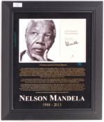 NELSON MANDELA - INCREDIBLY RARE AUTOGRAPH PRESENTATION