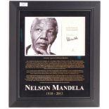 NELSON MANDELA - INCREDIBLY RARE AUTOGRAPH PRESENTATION