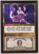 ORIGINAL WILD WILD WEST MOVIE USED BANKNOTE PROP