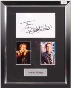 THE SEX PISTOLS - JOHN LYDON - JOHNNY ROTTEN - SIGNED DISPLAY