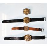A collection of 4 vintage gents wristwatches to include a Perona 17 Jewels Incabloc, Eden