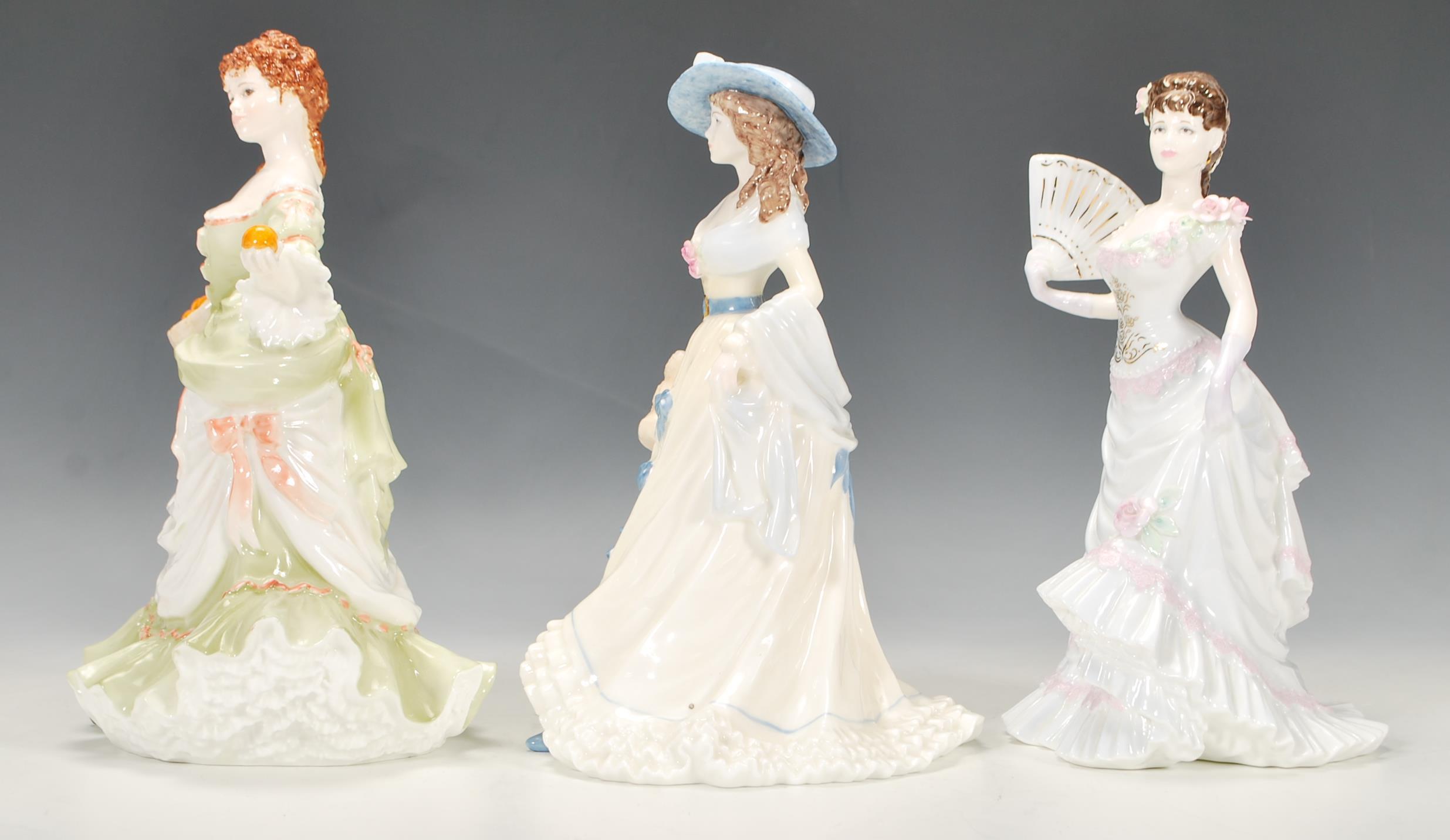 A collection of three Coalport Compton Woodhouse limited edition ceramic / China figures from the - Image 4 of 7