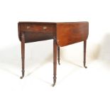 A 19th Century Victorian mahogany Pembroke drop flap dining table, drawer to one end with faux