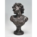A classical style composite simulation bronze bust sculpture / ornament modelled as Bacchus