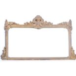 19TH CENTURY CARVED WOOD FRAMED GESSO WALL MIRROR