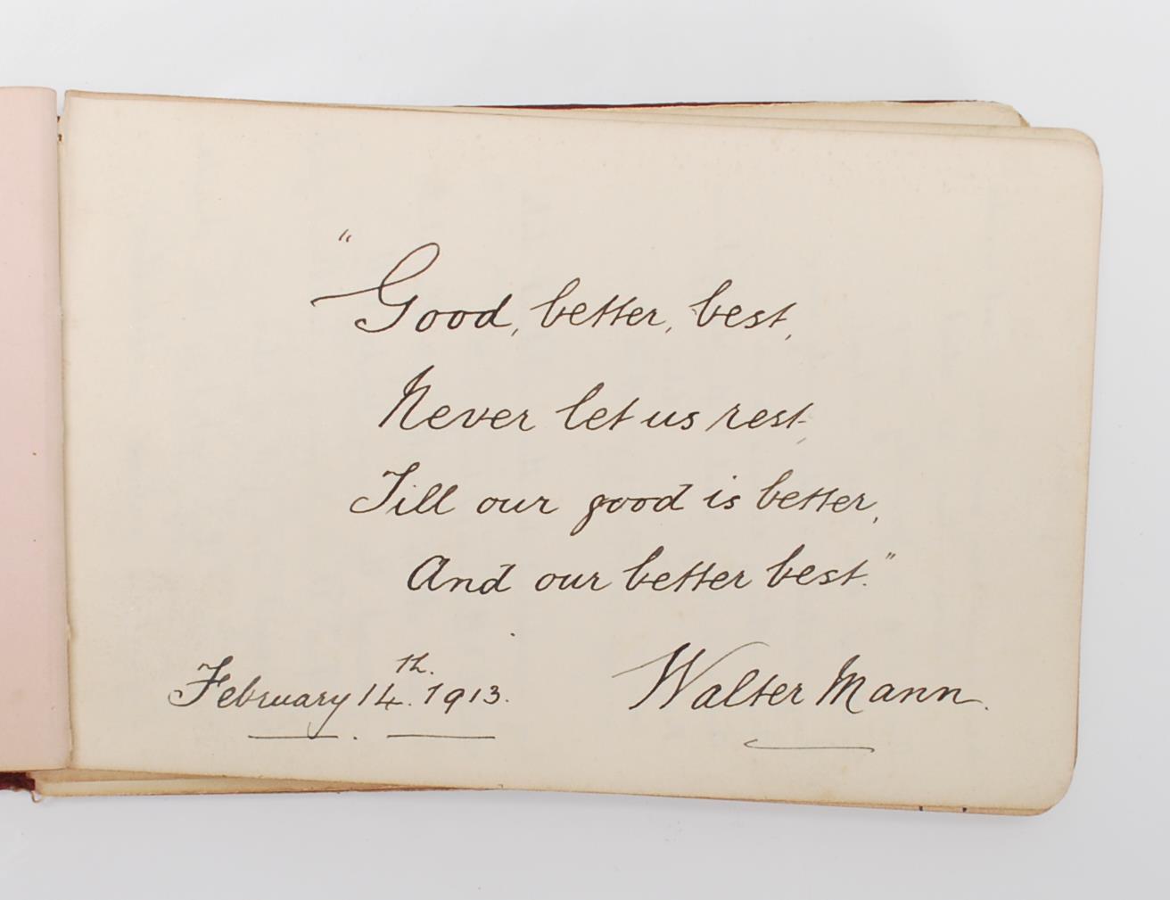 Two autograph books dating to the early 20th Century filled with sketches, poems, prose. dating back - Image 8 of 11