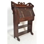 A Victorian 19th century Arts & Crafts solid oak student bureau desk in the manner of Liberty &