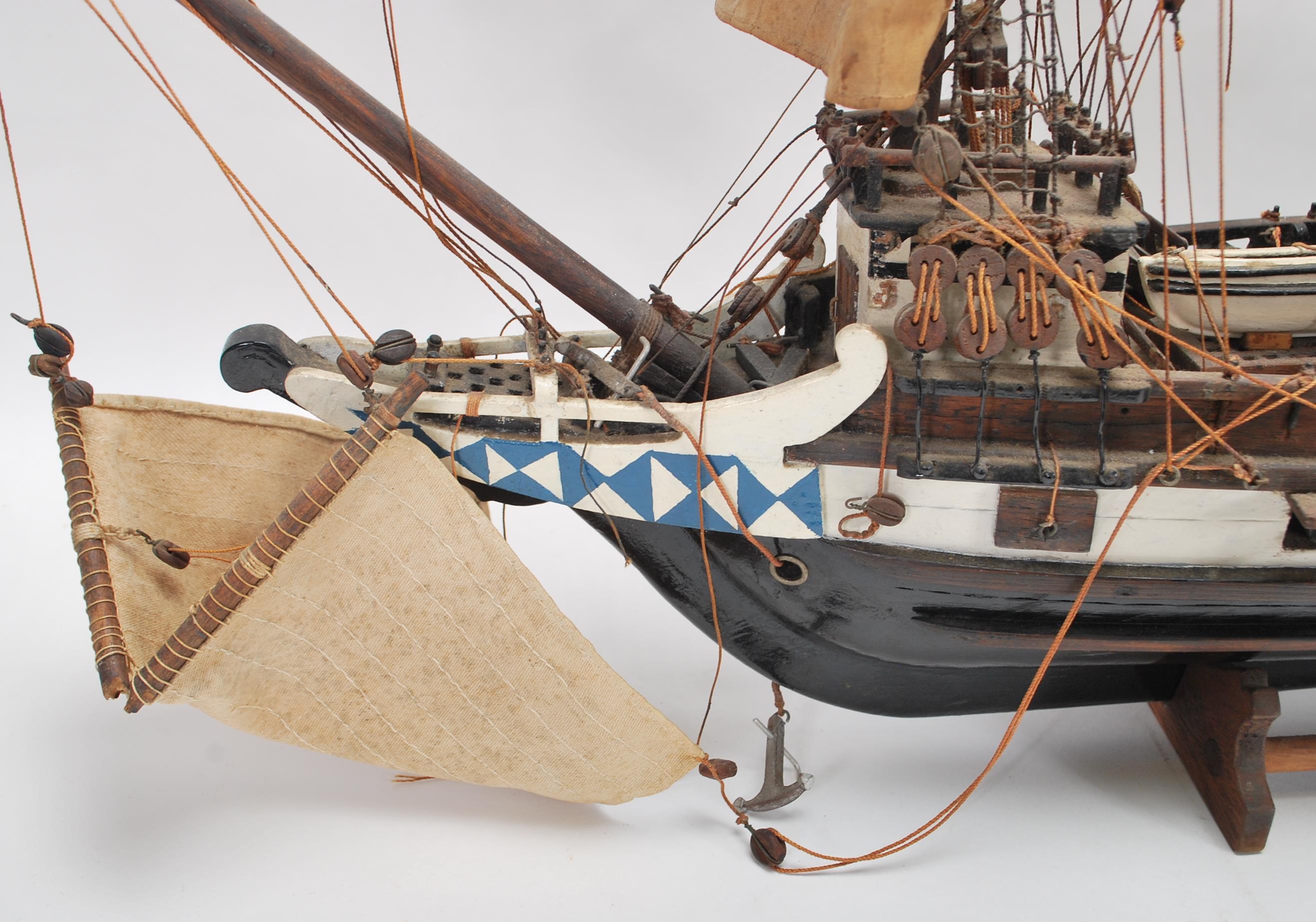 A vintage 20th Century large scratch built model of a galleon style ship in the manner of the - Image 3 of 9