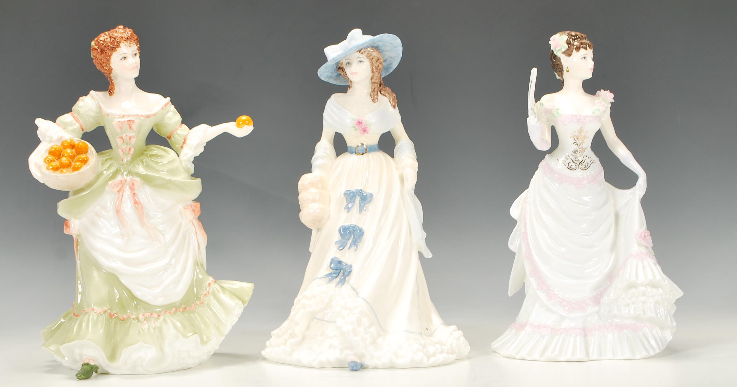 A collection of three Coalport Compton Woodhouse limited edition ceramic / China figures from the