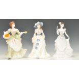 A collection of three Coalport Compton Woodhouse limited edition ceramic / China figures from the