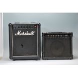Hi-Fi- Two guitar amps one being a Marshall Bass 12 and a Silex SX-10L. Biggest measures 44cm tall