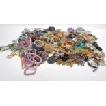 A large collection of vintage costume / fashion jewellery to include a wide selection of beaded